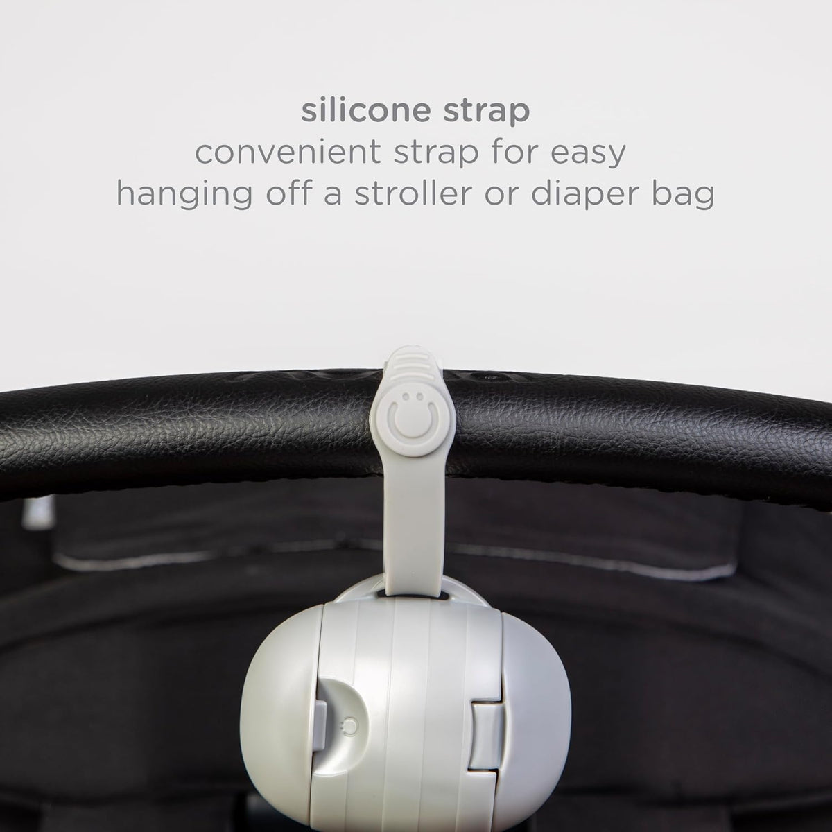 On-The-Go Dual Pacifier Holder, Baby Pacifier Case with Strap, Gray