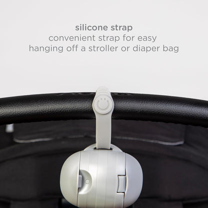 On-The-Go Dual Pacifier Holder, Baby Pacifier Case with Strap, Gray