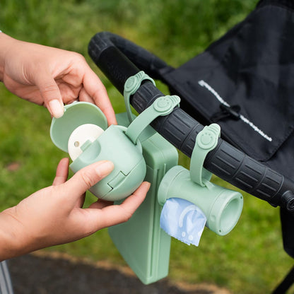 On-The-Go Dual Pacifier Holder, Baby Pacifier Case with Strap, Gray