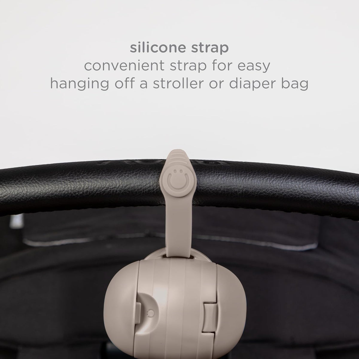 On-The-Go Dual Pacifier Holder, Baby Pacifier Case with Strap, Gray