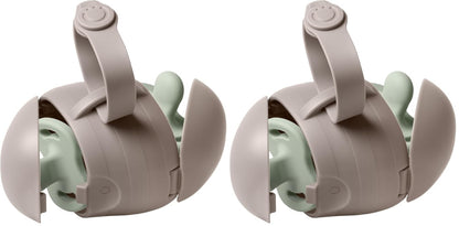 On-The-Go Dual Pacifier Holder, Baby Pacifier Case with Strap, Gray
