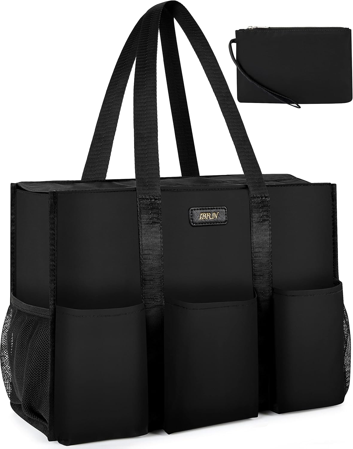 Utility Tote Bag with 24 Pockets, Large Teacher Travel Tote for Women