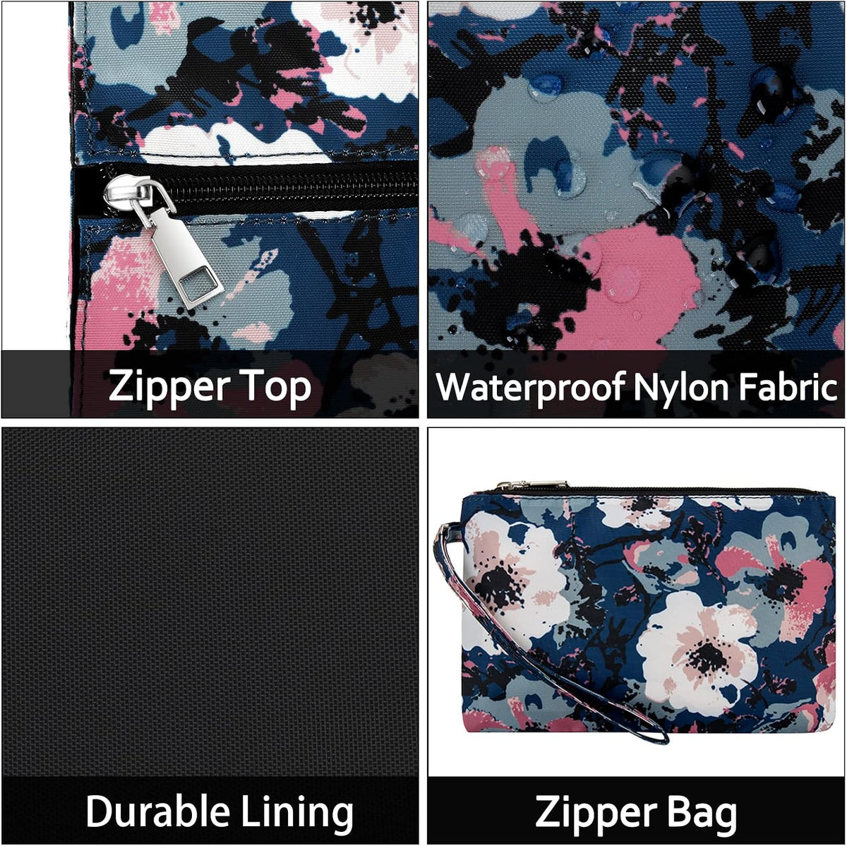 Utility Tote Bag with 24 Pockets, Large Teacher Travel Tote for Women