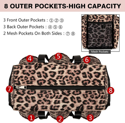 Utility Tote Bag with 24 Pockets, Large Teacher Travel Tote for Women