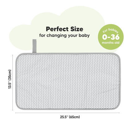 Portable Diaper Changing Pad and 8-Pack Baby Bibs for Girls & Boys - Waterproof Foldable Baby Changing Mat - Teething Baby Bibs for Boy, Girl - Travel Diaper Change Mat