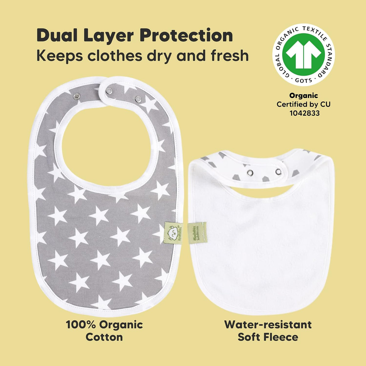Portable Diaper Changing Pad and 8-Pack Baby Bibs for Girls & Boys - Waterproof Foldable Baby Changing Mat - Teething Baby Bibs for Boy, Girl - Travel Diaper Change Mat