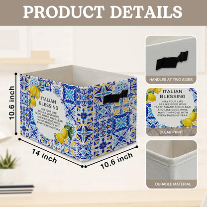 Boho Western Cowboy Storage Bins Box, Rustic Country Southwestern Cactus Bull Skull Horse Collapsible Organizer Basket with Handles for Bedroom Laundry Room Kids Nursery Clothes Toys Books