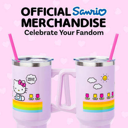 Betty Boop Core Cute Pose, Stainless Steel Tumbler, 40oz | Sitting, Hearts and Dots, Straw Cover Cap, Handle, Lid, Double Walled, Fits in Cup Holder, 1.18 Liters - Colors A