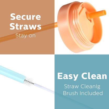 Matte Pastel Colored Acrylic Tumblers Set with Lids, Straws & Straw Cleaner, DIY Vinyl Gifts, Reusable 16 oz (8 Pieces)
