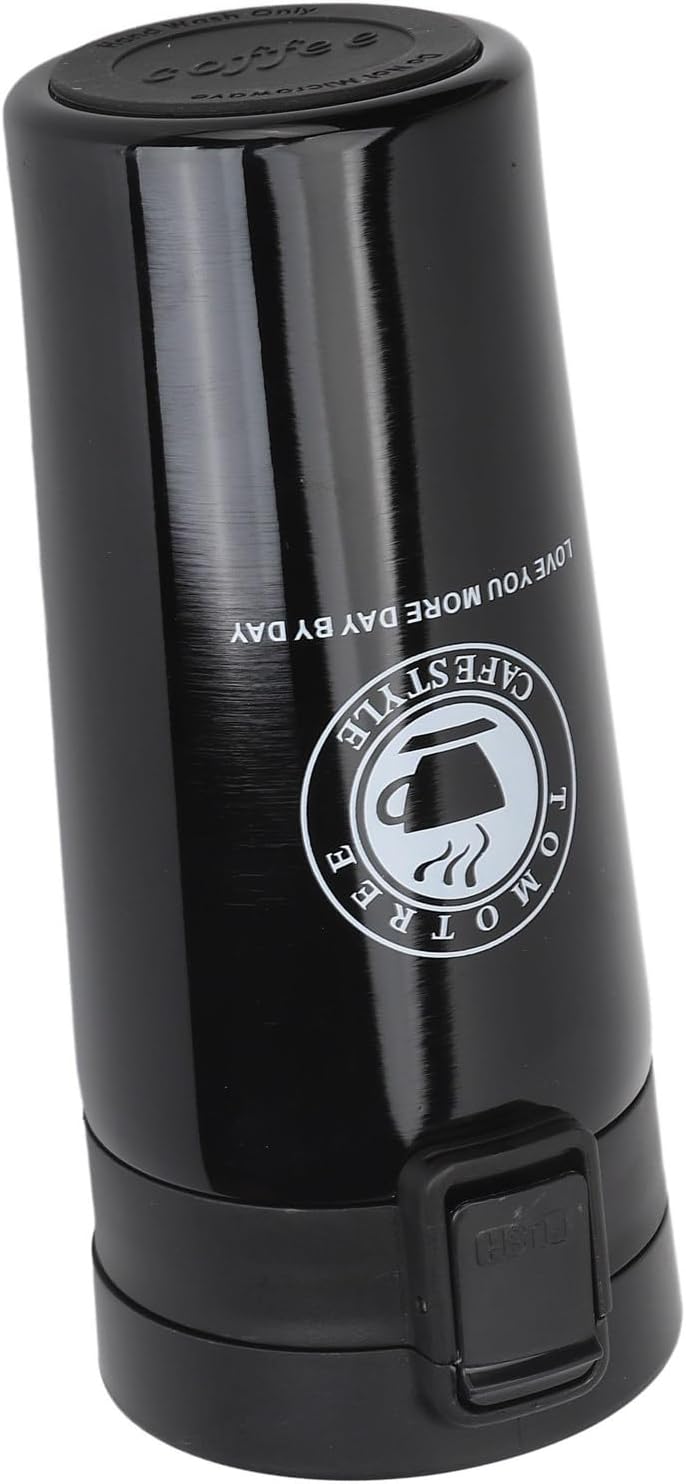 Insulated Coffee Cup Stainless Steel Travel Mug with Flip Lid Leakproof for Hot Drinks Car Cup Holder (380ml)