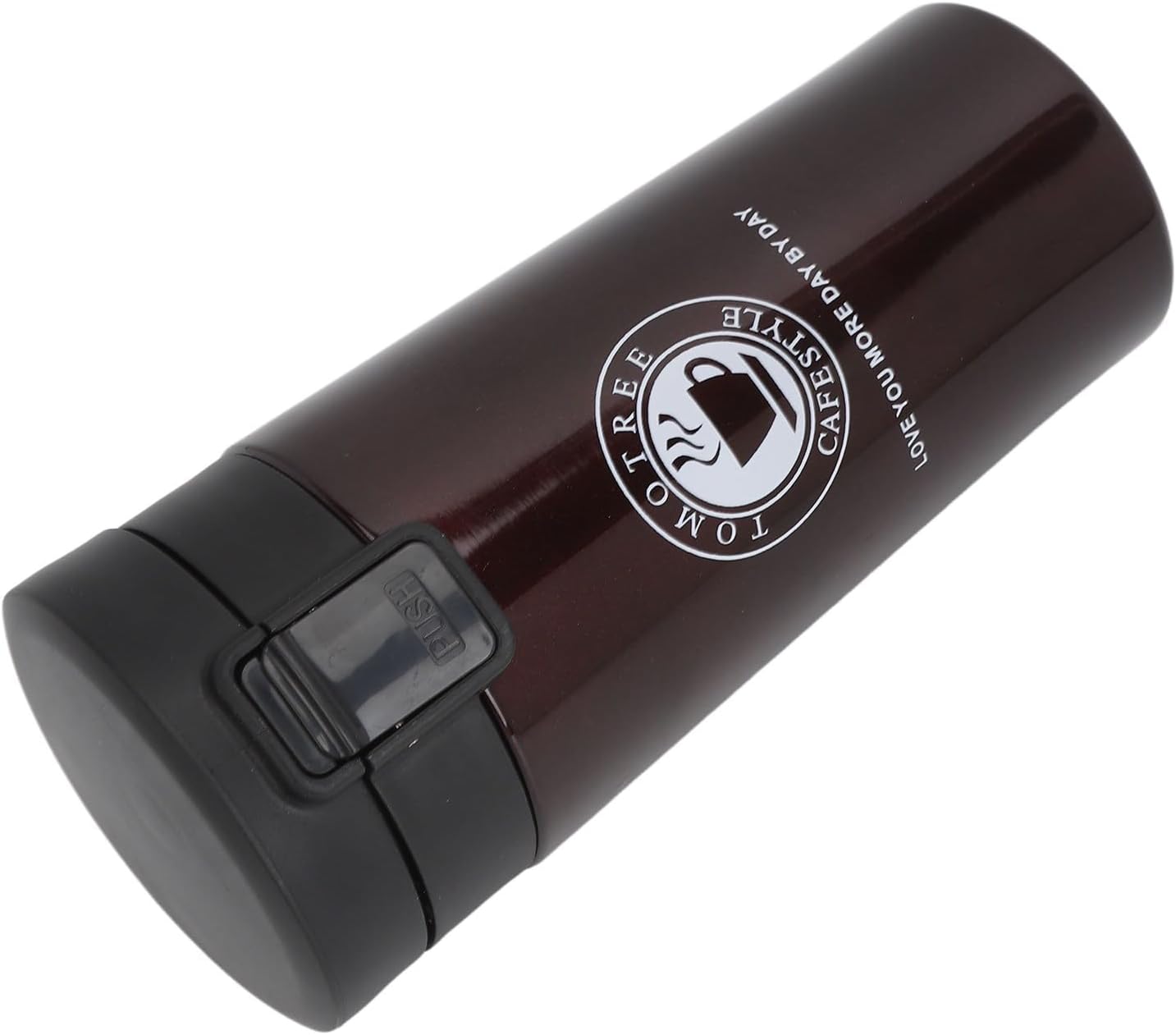 Insulated Coffee Cup Stainless Steel Travel Mug with Flip Lid Leakproof for Hot Drinks Car Cup Holder (380ml)