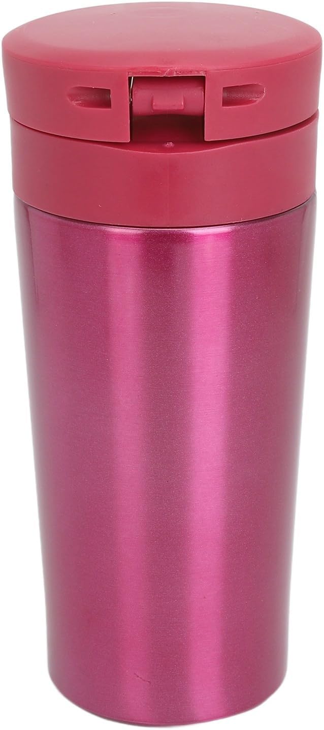 Insulated Coffee Cup Stainless Steel Travel Mug with Flip Lid Leakproof for Hot Drinks Car Cup Holder (380ml)