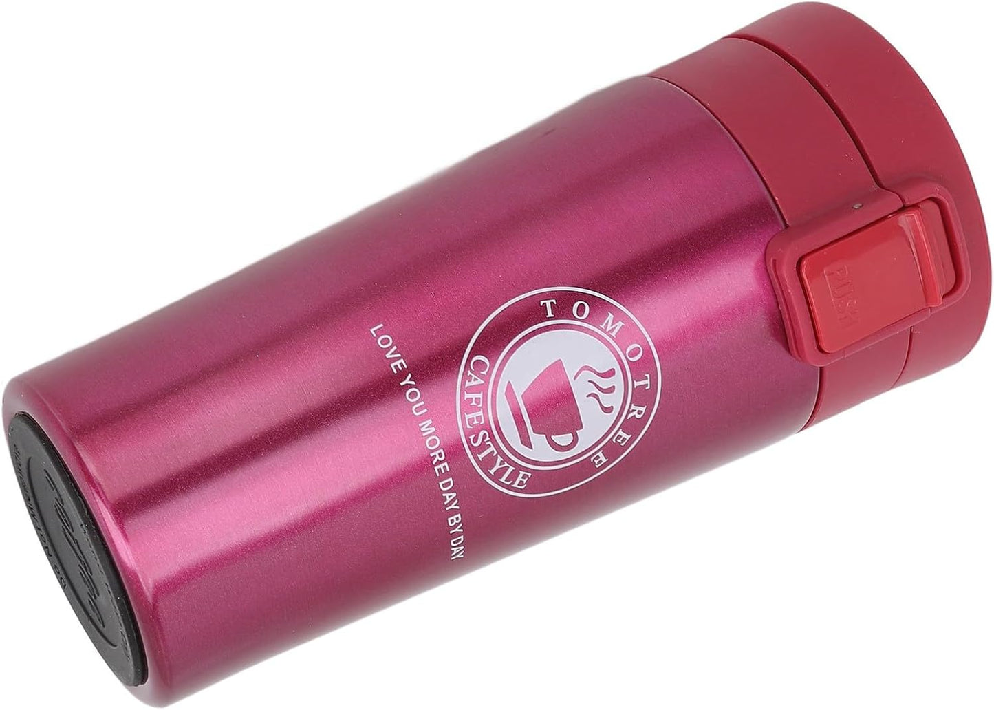 Insulated Coffee Cup Stainless Steel Travel Mug with Flip Lid Leakproof for Hot Drinks Car Cup Holder (380ml)