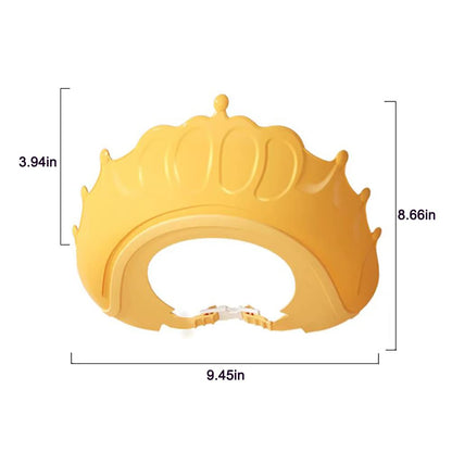 Baby Shower Cap Hair Washing Hat| 2 Pack Waterproof Adjustable Silicone Bath Hat for Eye and Ear Protection| Cute Crown Shape