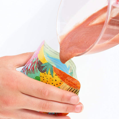 Reusable Baby Food Storage Pouches, 8 oz | Ideal for Baby Food, Smoothies and Purees | Secure Double Lock Zipper, Wide Bottom, BPA Free | SnakPack TropiColor 6 CT
