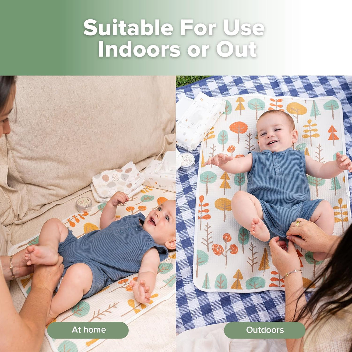 Waterproof Changing Pad Liners (1pc, 19.7" x 27.5" Vintage Garden)