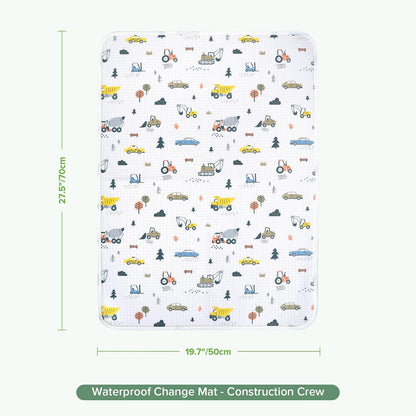 Waterproof Changing Pad Liners (1pc, 19.7" x 27.5" Vintage Garden)