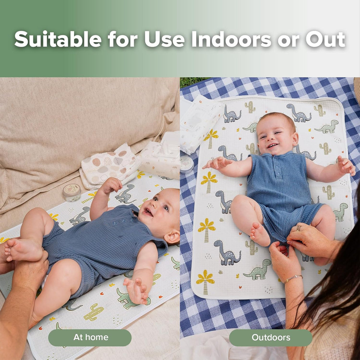 Waterproof Changing Pad Liners (1pc, 19.7" x 27.5" Vintage Garden)