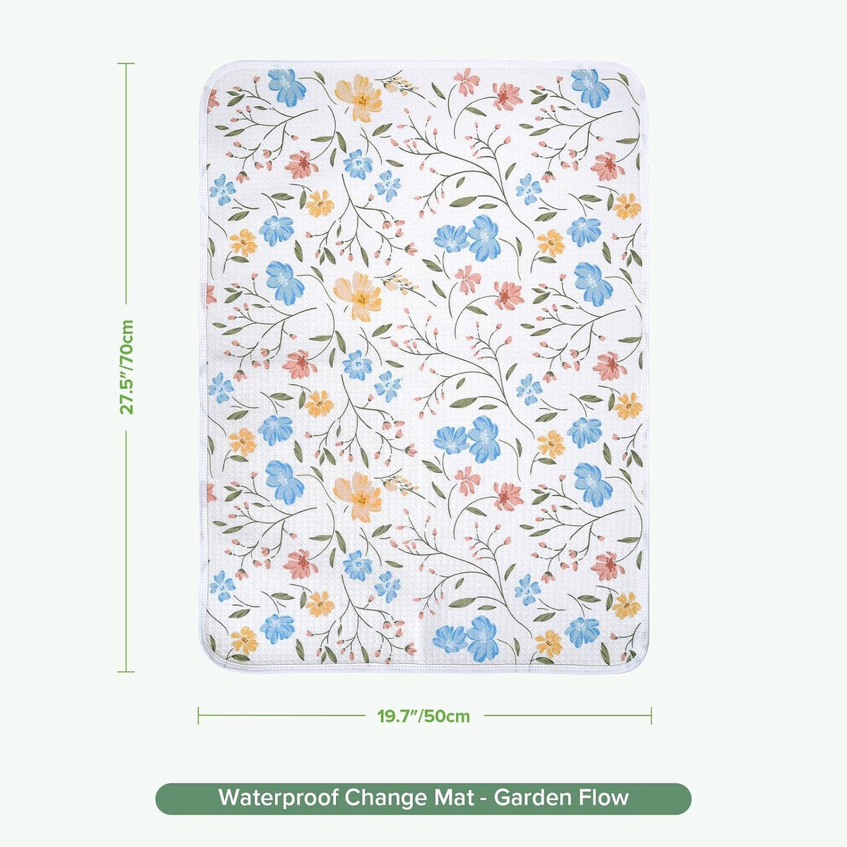 Waterproof Changing Pad Liners (1pc, 19.7" x 27.5" Vintage Garden)