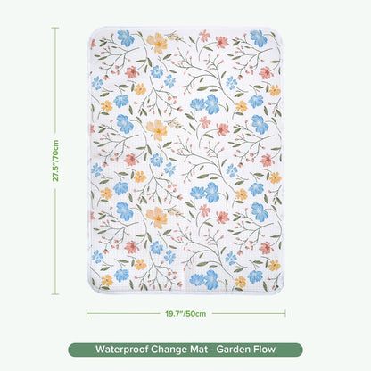 Waterproof Changing Pad Liners (1pc, 19.7" x 27.5" Vintage Garden)