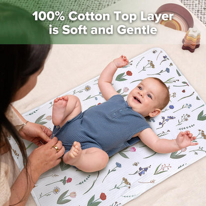 Waterproof Changing Pad Liners (1pc, 19.7" x 27.5" Vintage Garden)