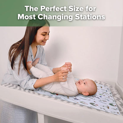 Waterproof Changing Pad Liners (1pc, 19.7" x 27.5" Vintage Garden)