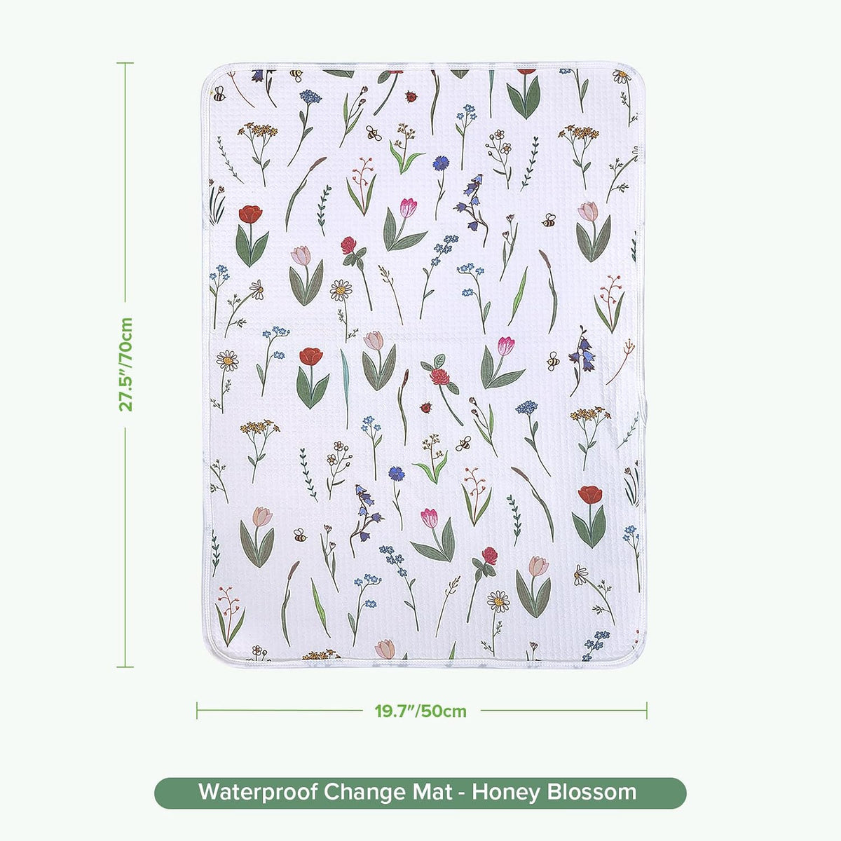 Waterproof Changing Pad Liners (1pc, 19.7" x 27.5" Vintage Garden)