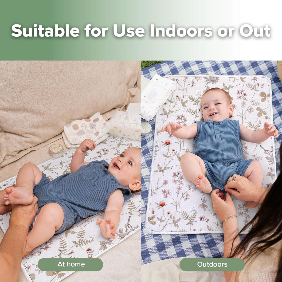 Waterproof Changing Pad Liners (1pc, 19.7" x 27.5" Vintage Garden)