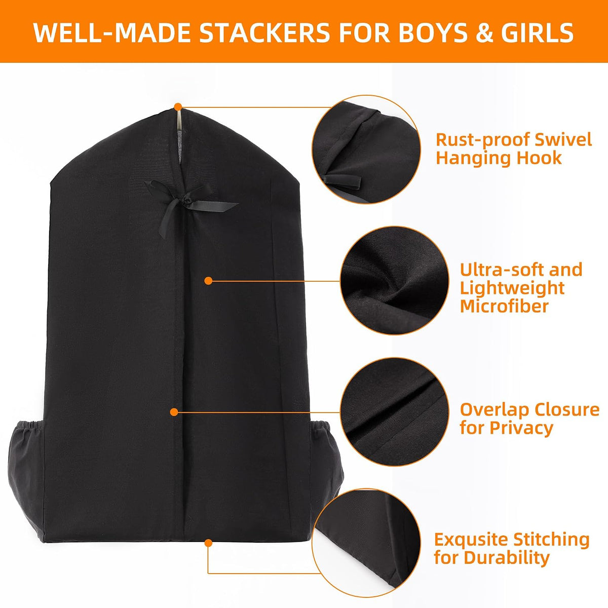 Hanging Diaper Stacker Organizer for Crib, Roomy Storage Caddy, 1PK