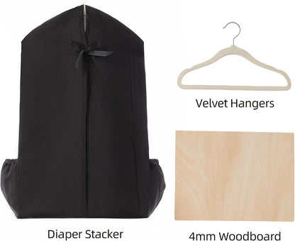 Hanging Diaper Stacker Organizer for Crib, Roomy Storage Caddy, 1PK