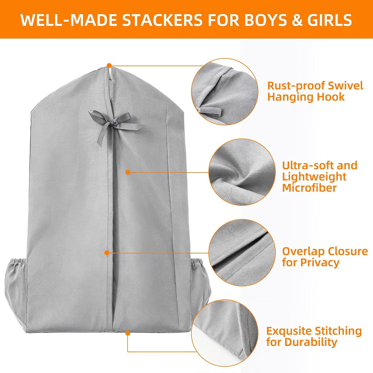 Hanging Diaper Stacker Organizer for Crib, Roomy Storage Caddy, 1PK