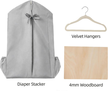 Hanging Diaper Stacker Organizer for Crib, Roomy Storage Caddy, 1PK