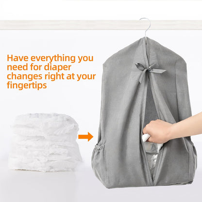 Hanging Diaper Stacker Organizer for Crib, Roomy Storage Caddy, 1PK