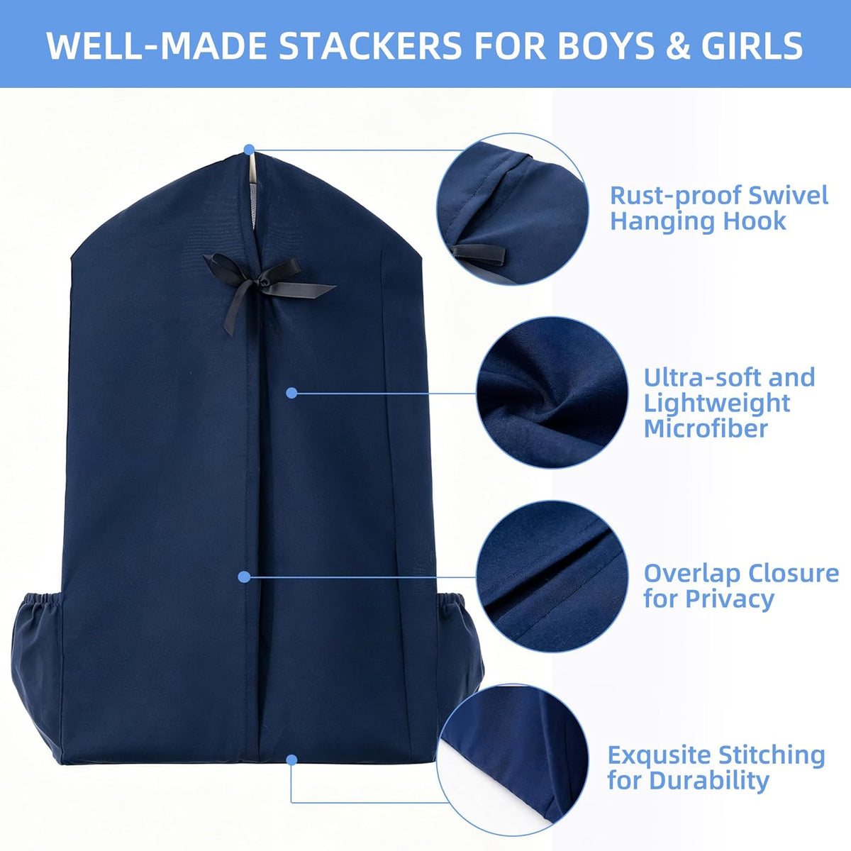 Hanging Diaper Stacker Organizer for Crib, Roomy Storage Caddy, 1PK