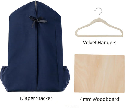 Hanging Diaper Stacker Organizer for Crib, Roomy Storage Caddy, 1PK