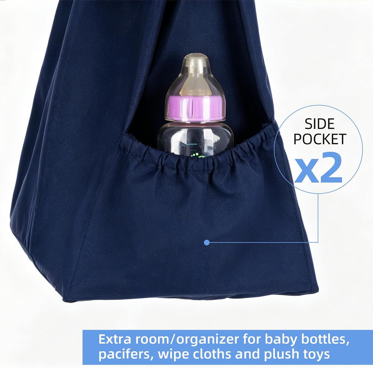Hanging Diaper Stacker Organizer for Crib, Roomy Storage Caddy, 1PK