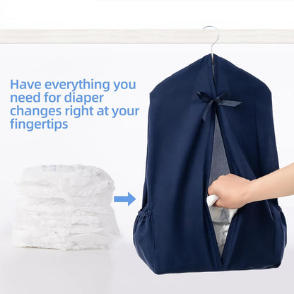 Hanging Diaper Stacker Organizer for Crib, Roomy Storage Caddy, 1PK