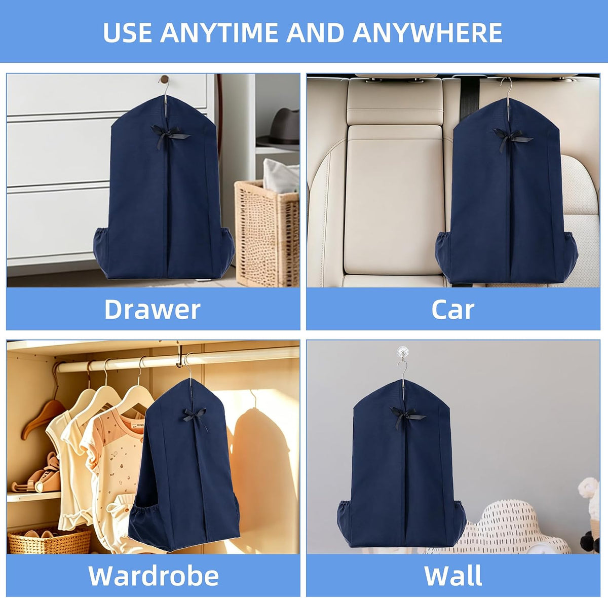 Hanging Diaper Stacker Organizer for Crib, Roomy Storage Caddy, 1PK
