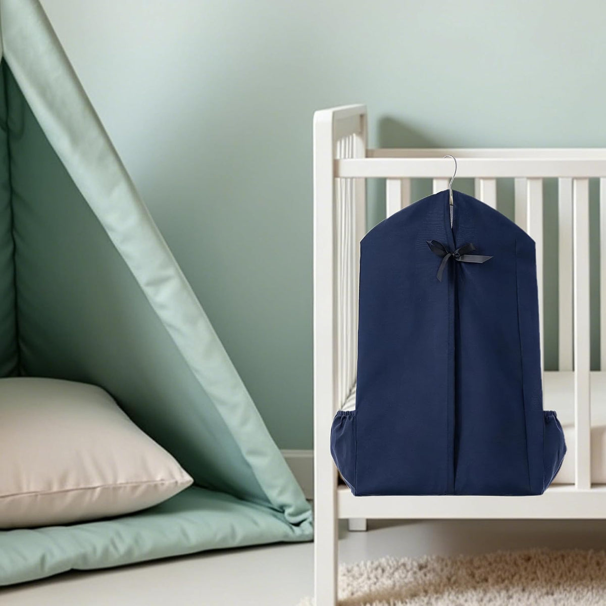 Hanging Diaper Stacker Organizer for Crib, Roomy Storage Caddy, 1PK
