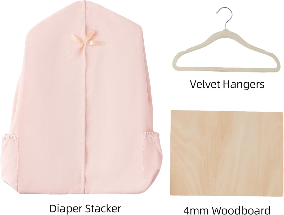 Hanging Diaper Stacker Organizer for Crib, Roomy Storage Caddy, 1PK