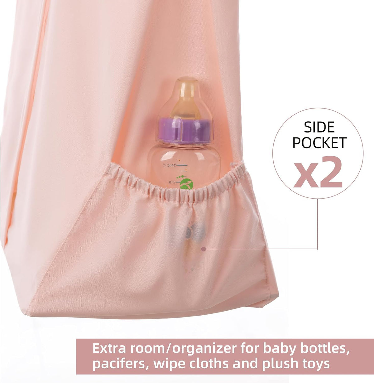 Hanging Diaper Stacker Organizer for Crib, Roomy Storage Caddy, 1PK