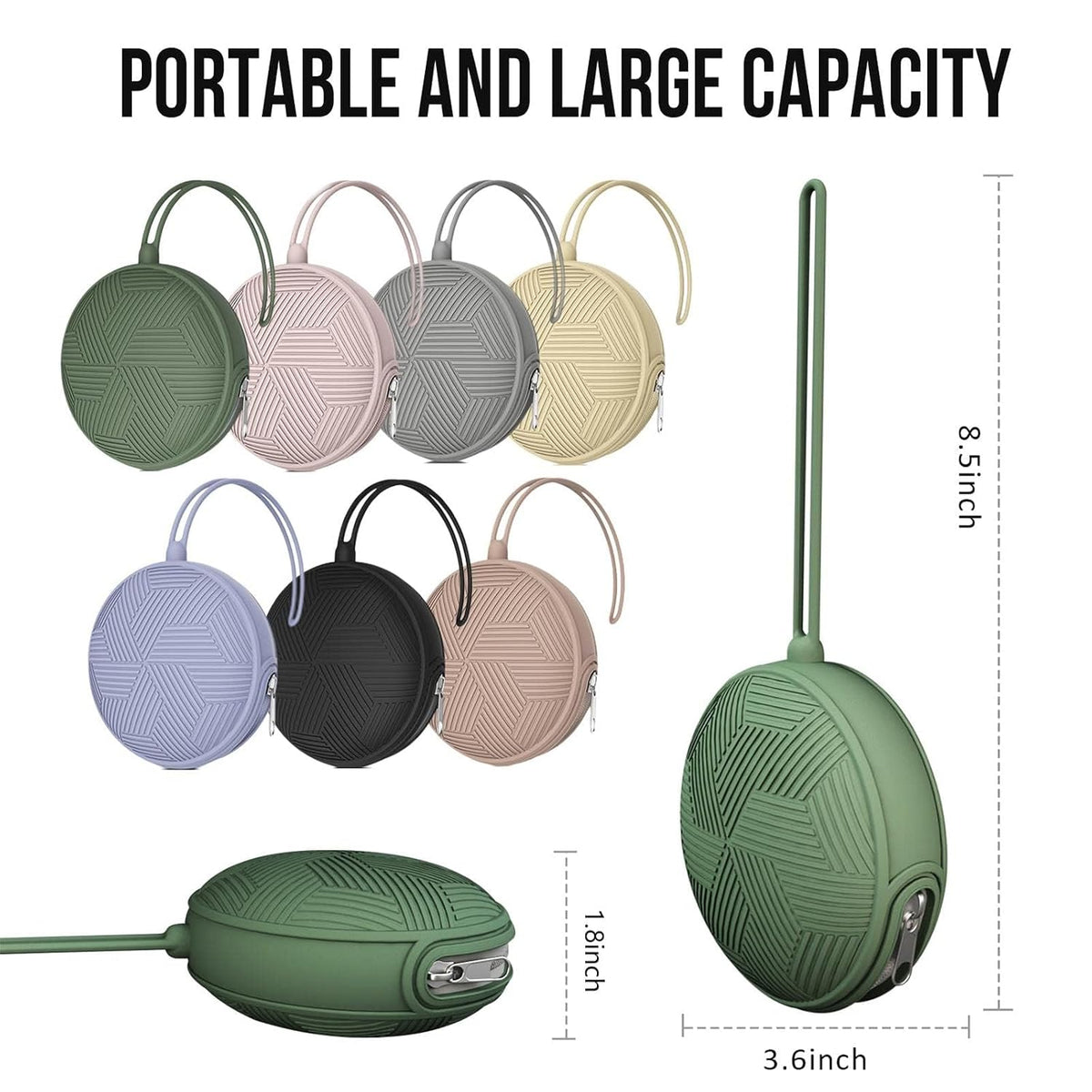 3 Pack Pacifier Holder Case,Silicone Portable Pacifier Cover Pouch Bag for Diaper Bags Baby Carriage,Pacifier Storage Container Box,Easy to Clean,(Blush+Black+Grey)