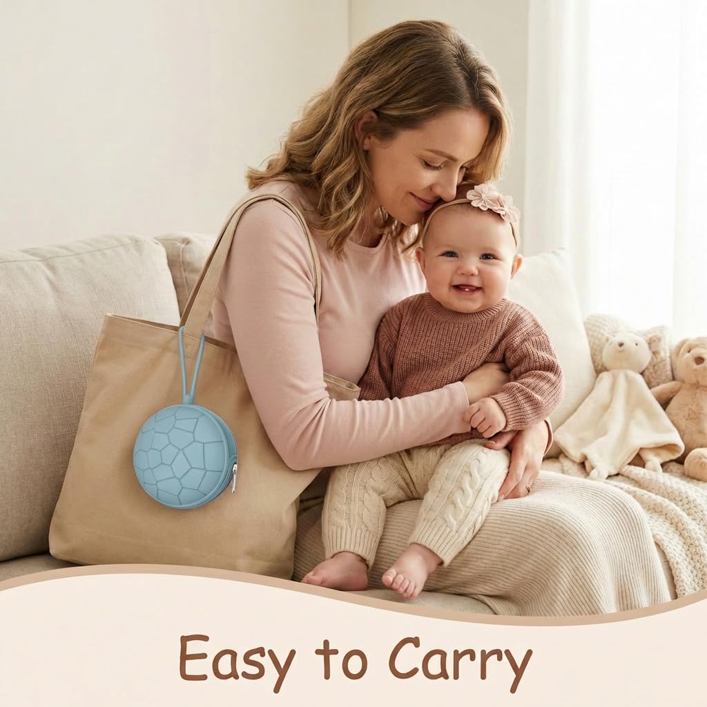 3 Pack Pacifier Holder Case,Silicone Portable Pacifier Cover Pouch Bag for Diaper Bags Baby Carriage,Pacifier Storage Container Box,Easy to Clean,(Blush+Black+Grey)