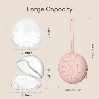 3 Pack Pacifier Holder Case,Silicone Portable Pacifier Cover Pouch Bag for Diaper Bags Baby Carriage,Pacifier Storage Container Box,Easy to Clean,(Blush+Black+Grey)