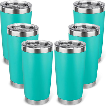 20oz Stainless Steel Tumbler with Lid, Travel Mug - Double Wall Vacuum Powder Coated Cup - Red, 1 Pack