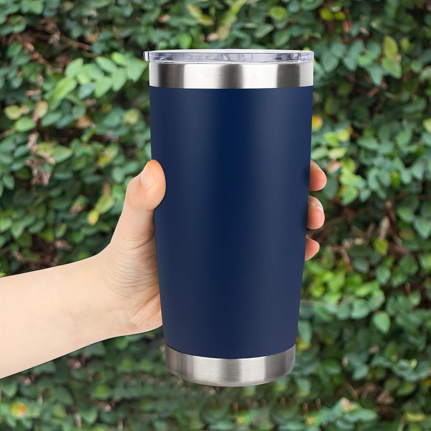 20oz Stainless Steel Tumbler with Lid, Travel Mug - Double Wall Vacuum Powder Coated Cup - Red, 1 Pack