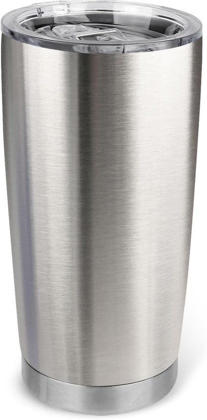 20oz Stainless Steel Tumbler with Lid, Travel Mug - Double Wall Vacuum Powder Coated Cup - Red, 1 Pack