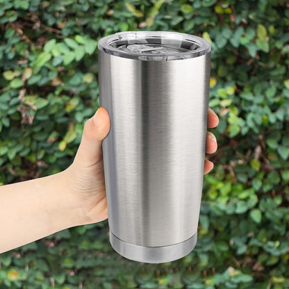 20oz Stainless Steel Tumbler with Lid, Travel Mug - Double Wall Vacuum Powder Coated Cup - Red, 1 Pack