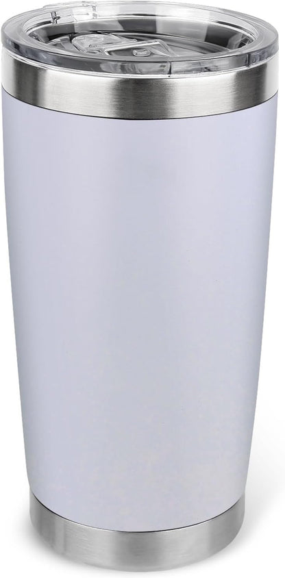 20oz Stainless Steel Tumbler with Lid, Travel Mug - Double Wall Vacuum Powder Coated Cup - Red, 1 Pack