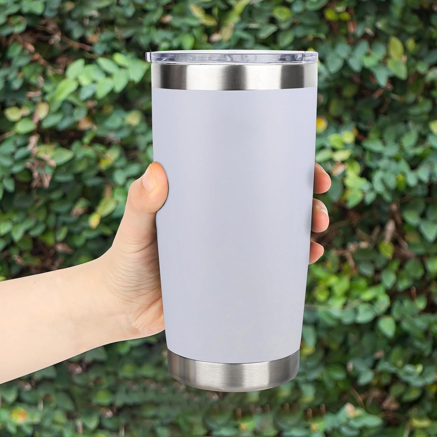 20oz Stainless Steel Tumbler with Lid, Travel Mug - Double Wall Vacuum Powder Coated Cup - Red, 1 Pack